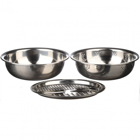 Набір миска друшляк тертка Kitchen Ware 3 предмета