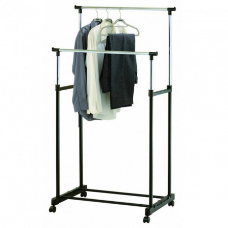 Телескопічна стійка-вішалка для одягу та взуття Double Pole Clothes Horse 340 LR
