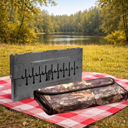 Чехол на мангал чемодан 10 шампуров KITUA BBQ 60 х 28 х 6 см (УК-М10-Ч)