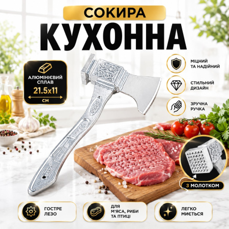 Топорик для мяса A-PLUS с молотком (1207)