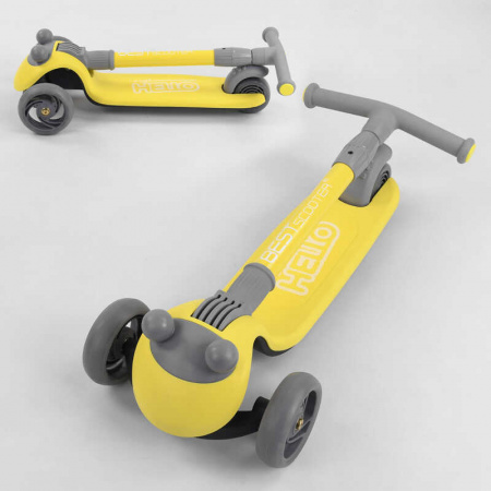 Самокат_трехколесный_D-0449_(6)_Best_Scooter_ЖЕЛТЫЙ_складной_алюминиевый_руль_3_колеса_PU_со_светом_