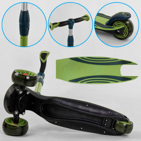 Самокат_трехколесный_С-04909_Best_Scooter_(4)_складной_алюминиевый_руль_3_колеса_PU_со_светом_d=12_с