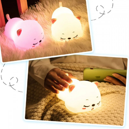 Ночник акумуляторний силіконовий LED Totoni "Кошеня"