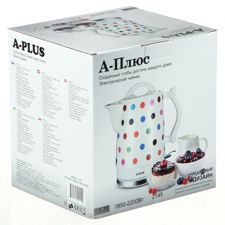 Електрочайник керамічний A-PLUS 1.7 л (2145)