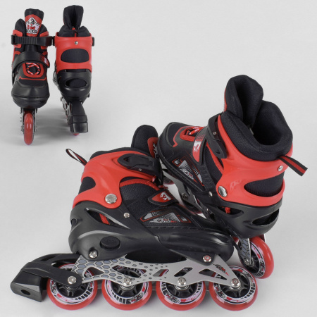 Ролики_8211-S_Best_Roller_размер_30-33_цвет_–_КРАСНЫЙ_(6)_колёса_PU_ПЕРЕДНЕЕ_КОЛЕСО_СВЕТ_в_сумке_d_к
