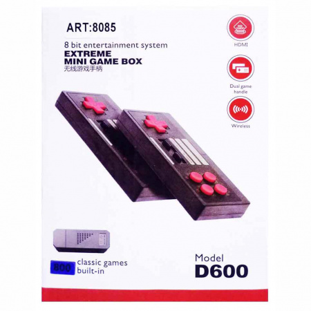 Ігрова приставка з бездротовими джойстиками GAME D600 HDMI