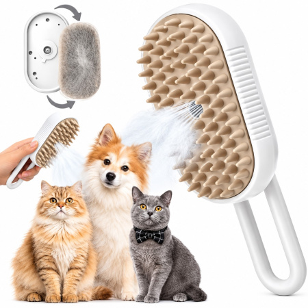 Паровая щетка-массажер для животных PET SPRAY MASSAGE BRUSH (R97846)