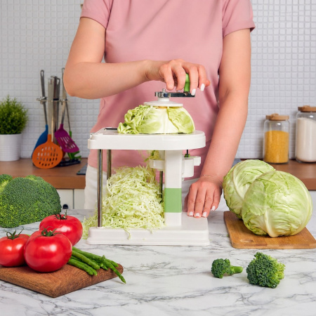 Капусторізка механічна CABBAGE CUTTER шатківниця для капусти з 3 запасними лезами в комплекті