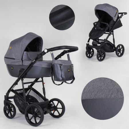 Детская_коляска_2_в_1_Expander_VIVA__V-84622_(1)_цвет_Anthracite_водоотталкивающая_ткань_+_эко-кожа.