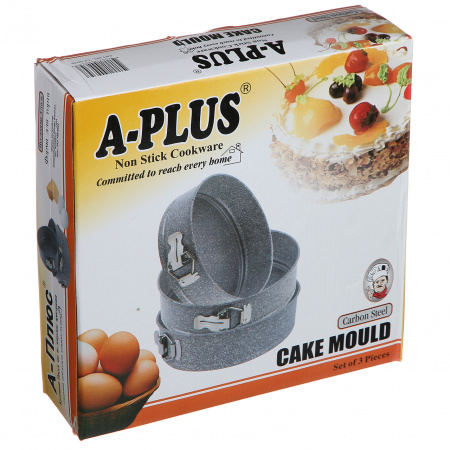 Набір роз'ємних форм для випічки A-PLUS 3 шт (0036) Мармурове покриття