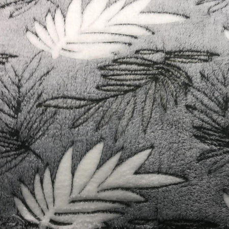 Плед Евро стрижка Home Textiles 200 х 230 (33419) Белые веточки на зеленом