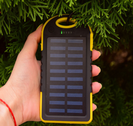 Павер Банк на сонячній батареї Solar 10000 mAh Yellow