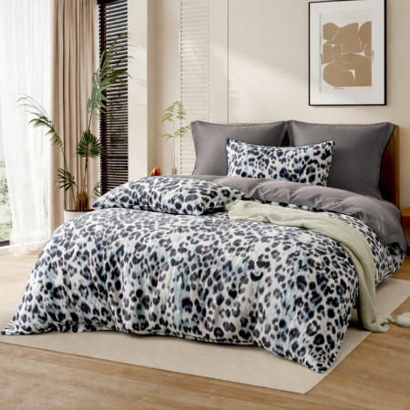 Постельное белье Евро KOLOCO "Animal Print" фланель (42856)