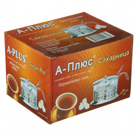 Сахарница A-PLUS 250 мл с ложкой (1033)