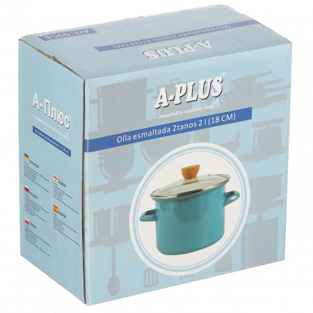 Кастрюля эмалированная A-PLUS 3.7 л (0960)