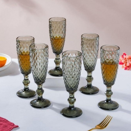 Набор бокалов Garbo Glassware 150 мл 6 шт (2805DZS) Smoky grey