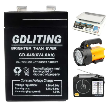 Акумулятор для торгової ваги GDLITING 6 V 4 A (GD-645)