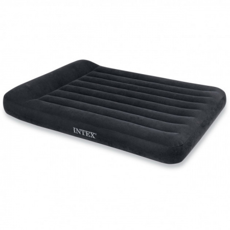Надувная велюр-кровать Intex с электронасосом 152 x 203 x 23 см (66781)