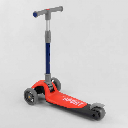 Самокат_трехколесный_F-44077_(6)_Best_Scooter_КРАСНЫЙ_складной_алюминиевый_руль_3_колеса_PU_со_свето