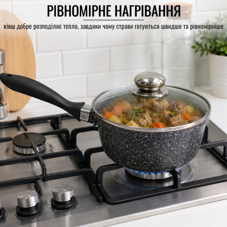 Ківш кухонний Styleberg 1.6 л (ST-3017) Гранітне покриття