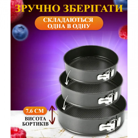 Формы для выпечки STENSON 3 шт (0123) Круглые