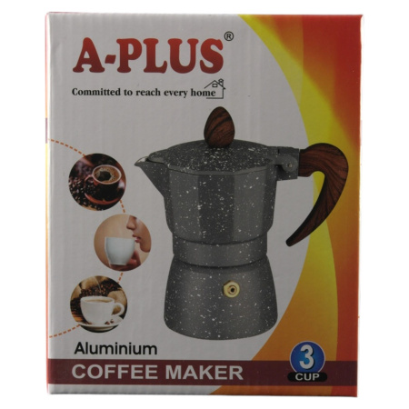 Гейзерная кофеварка A-PLUS на 3 чашки (2084) Мраморная