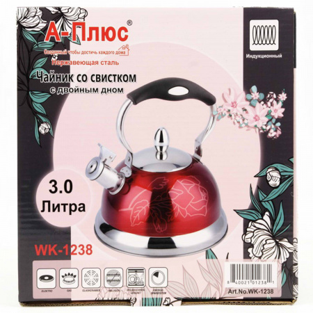 Чайник A-PLUS зі свистком 3.0 л (1238-WK)