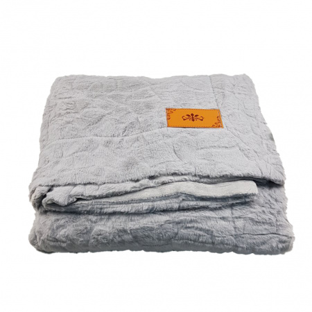 Плед покривало шиншилу HOME TEXTILES мікрофібра 220 х 240 (23285) Сірий