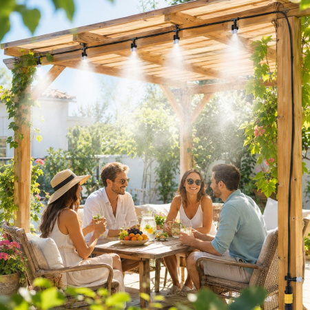 Садовий туманоутворювач для альтанки городу теплиць та саду Patio Mistcooling Kit 9.6 м, 9 форсунок