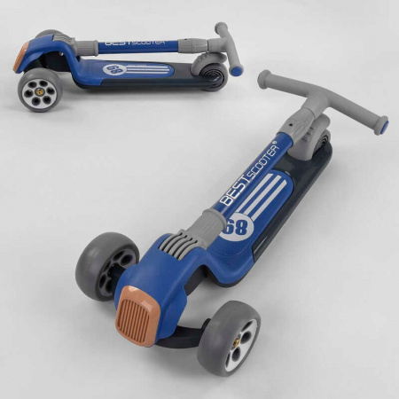 Самокат_трехколесный_RS-8999_(6)_Best_Scooter_СИНИЙ_складной_алюминиевый_руль_3_колеса_PU_со_светом_
