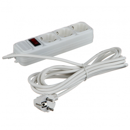 Удлинитель Greelite на 3 розетки 5 м White