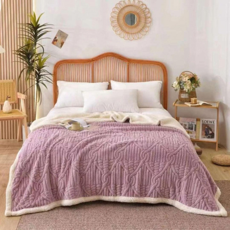 Плед покрывало Евро овчина Colorful Home 200 х 220 см (36973) Молочный