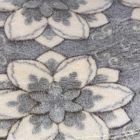 Плед Евро Home Textiles  200 х 230 (34390) Бежевые большие цветы