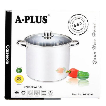 Кастрюля A-PLUS 6.8 л (1392)