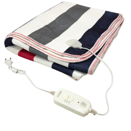 Электропростынь с сумкой electric blanket 150*170 разноцветные полоски  (18)