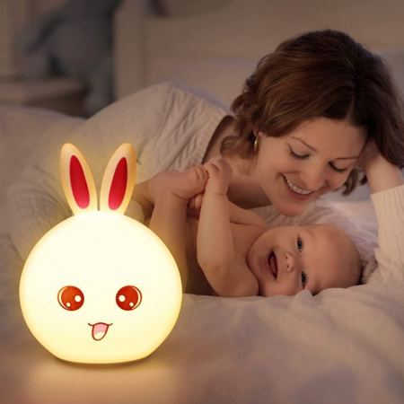 Ночник аккумуляторный силиконовый LED Rabbit Soft Touch 