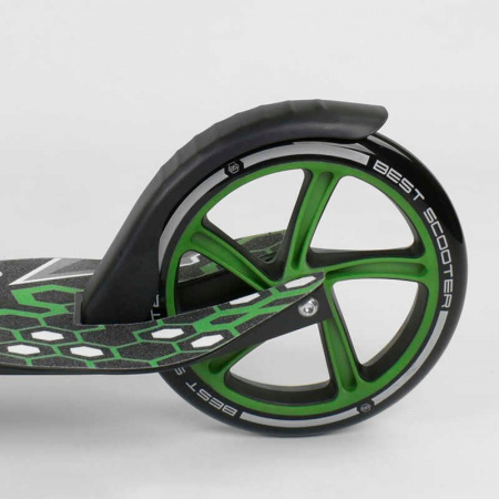 Самокат_70875_(2)_Best_Scooter_ЧЕРНЫЙ_зажим_руля_переднее_колесо_PU_-_230мм_заднее_колесо_PU_-_200мм