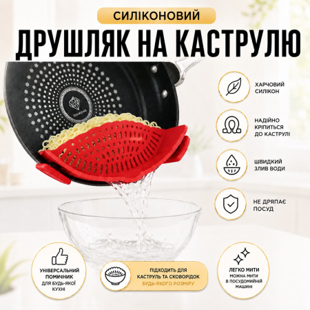 Кухонный силиконовый дуршлаг Coolnice