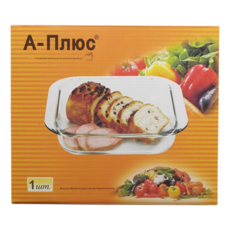 Форма для запікання A-PLUS скляна квадратна 2.3 л (4005)