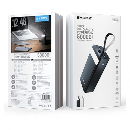 Мобільна зарядка Power Bank SYROX PB125 50000 mAh