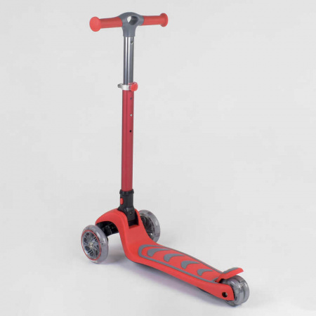 Самокат_трехколесный_92606_(4)_Best_Scooter_КРАСНЫЙ_складной_алюминиевый_руль_4_колеса_PU_со_светом_