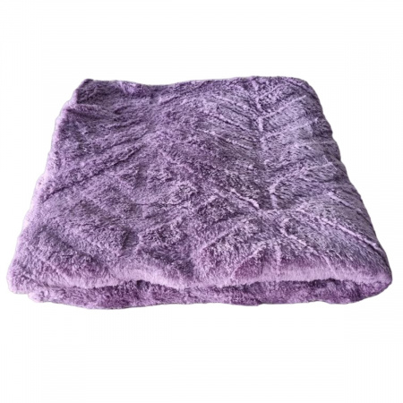 Плед Євро пухнастий Home textile "Ялинка" 200 х 220 см (37397) Бузковий