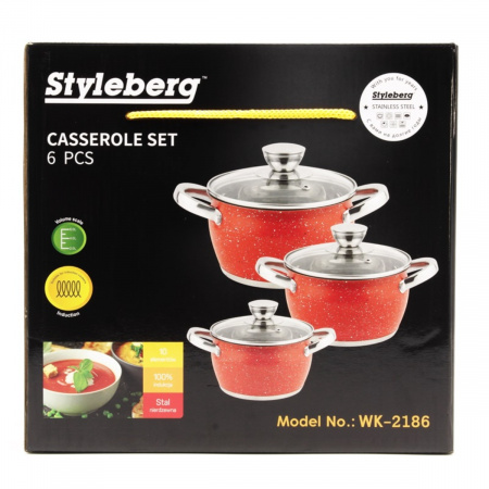 Набір каструль Styleberg 6 предметів (2186) 