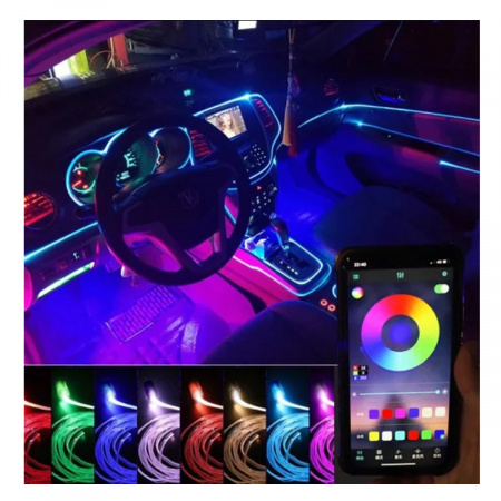 Универсальная RGB led подсветка с микрофоном APP (100)