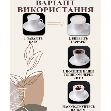 Трафарети для кави Coffe Stencils 16 шт (16 PP)