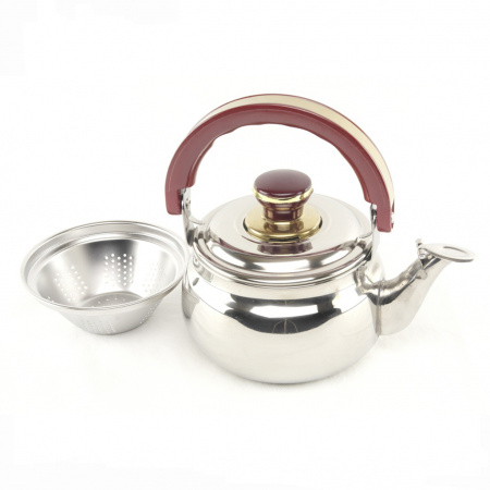 Чайник для плити A-PLUS Tea Expert 2в1 вбудоване сито для листового чаю, 1.0 л з нержавіючої сталі