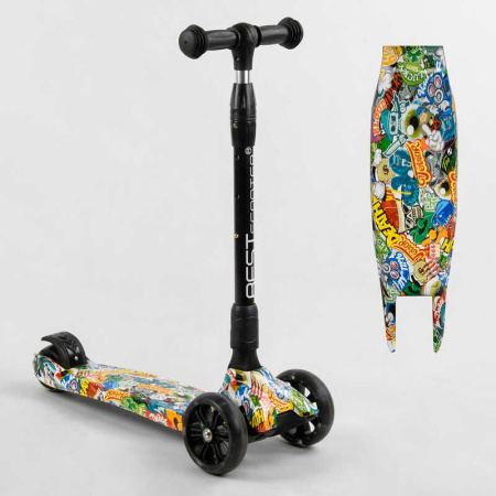 Самокат_трехколесный_Best_Scooter_32-655_MAXI_(6)_складной_алюминиевый_руль_3_колеса_PU_со_светом_пе