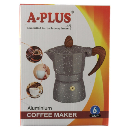 Гейзерная кофеварка A-PLUS на 6 чашки (2085) Мраморная