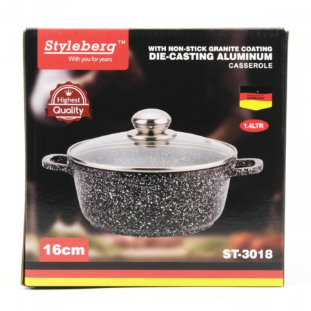Кастрюля Styleberg 1.4 л (ST-3018) Гранитное покрытие