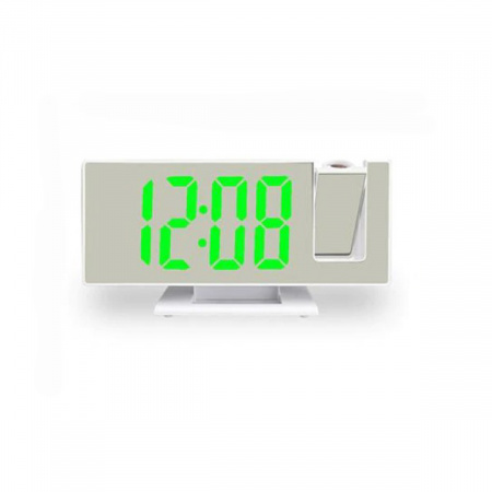 Настольные часы Led Mirror Clock 3618LP Зеленая подсветка 